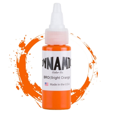 1oz Dynamic Ink Bright Orange from Holdfast Tattoo Supplies