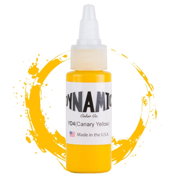 1oz Dynamic Ink Canary Yellow from Holdfast Tattoo Supplies