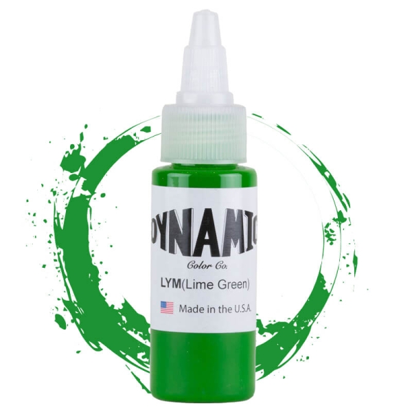 1oz Dynamic Ink Lime Green from Holdfast Tattoo Supplies
